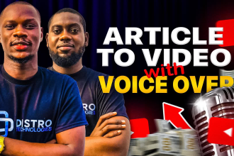 convert blog post, script or article to video with voice over