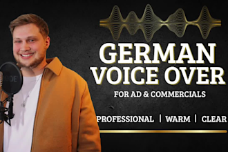 record a german voice over for ads and commercials