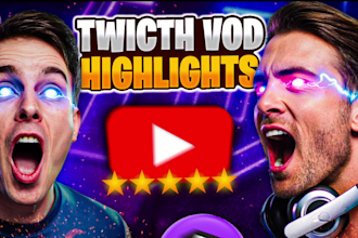 edit twitch or kick stream vod for a youtube highlight video
