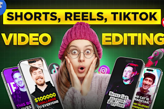 do video editing for instagram reels, ads, youtube shorts, tik tok video editing