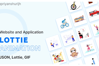make lottie animation for website and mobile apps