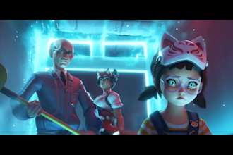 make hq 3d music video, character design 3d cartoon animation, 3d fighting video