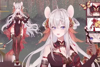 design and rig 2d vtuber model live2d art anime vtuber model gif tuber rigging