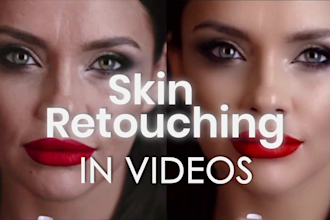 do video beauty skin retouching, colour correction