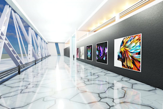 create custom realistic 3d art gallery for metaverse