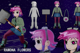 design a 3d stylized character in blender