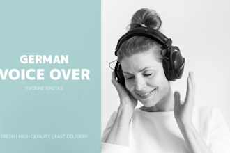 record a professional german voice over in a lovely voice