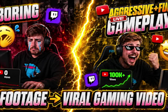 edit your raw gaming footage into engaging and funny video for youtube