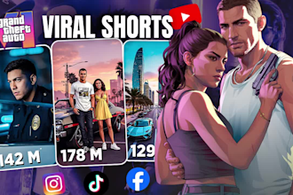 create and edit viral gta 6 gaming shorts for youtube shorts and instagram reels
