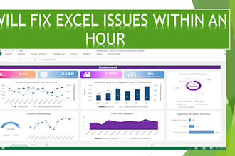 fix and create ms excel, googlesheets and dashboards