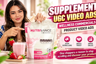 create supplement ugc video ads, wellness commercials and product videos ads