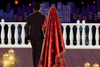 create faceless wedding invitation cards, portrait and videos