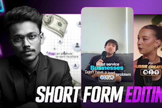 edit short form instagram reels, meta ads and vsl