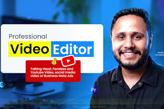 do engaging video edit, youtube talking head, vsl, ugc and ads video editing
