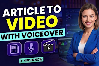 convert articles into youtube videos with fast delivery