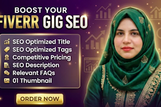write fiverr gig SEO title, tags, pricing, description, faqs gig optimization