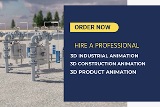 create 3d industrial animation for machine safety, training, and construction