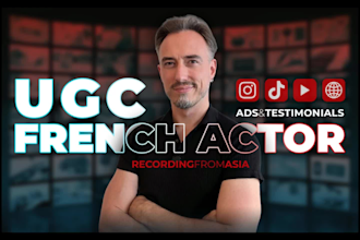 create authentic french male ugc testimonial and review