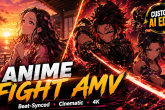 create an ai anime fighting trailer or amv for your music