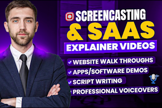 create professional screencast and saas tutorial videos for websites and apps