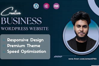 build business wordpress website design or business blog website