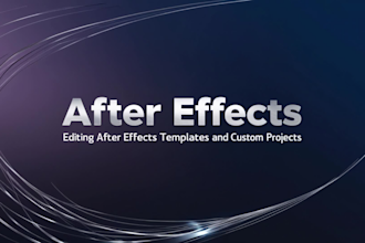 edit any envato,videohive adobe after effects template or make a custom animatio