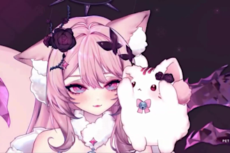 design and rig live2d vtuber model, 2d anime pngtuber vtuber commission live 2d