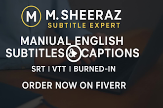 add english subtitles and captions for your videos