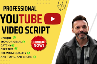 create your youtube video script or video script fast delivery
