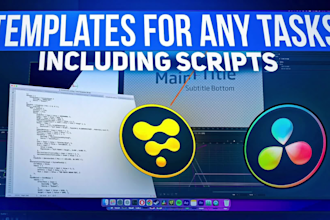 create any davinci resolve template or custom animation