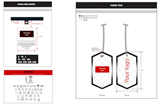 design clothing accessories like hangtag, main label, neck label, care label