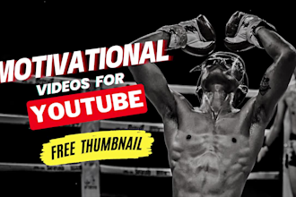 create 10 HD motivational videos for youtube with thumbnails