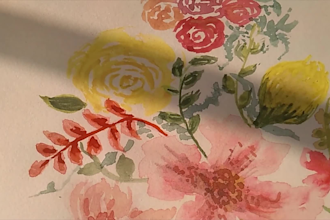 make elegant floral watercolor art