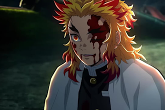 create 2d japanese anime style, 2d anime fighting and 2d anime music video