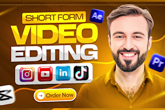 short form socialmedia content video editor for tiktok, reels and linkedin video