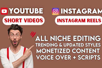 do instagram reels and trending youtube shorts editing
