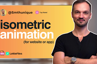 create ai powered isometric lottie animation for web and apps