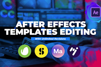 edit and extend timeline in any after effects template