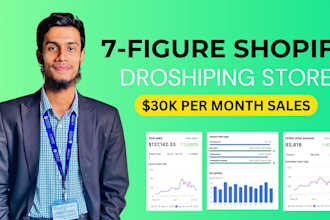 build an automated shopify dropshipping store and shopify ecommerce website