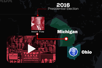 do pro level explainers video and  maps animation like vox and search party