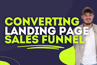 create a wordpress landing page, sales funnel with elementor
