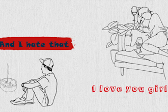 make a hand drawn lyric music video