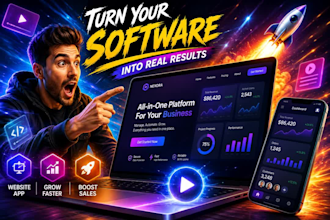 do website app promo ai video saas commercial adverts software product marketing