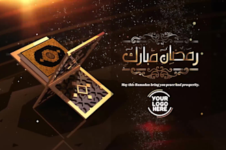 create a beautiful ramadan mubarak greeting video