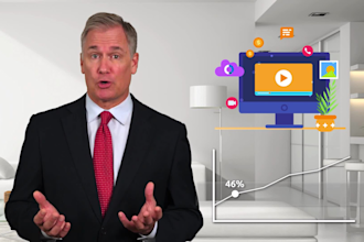 create a spokesperson video with motion graphics