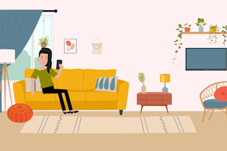 do 2d animated explainer short video ad for business marketing