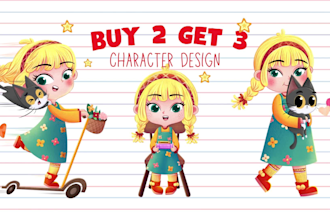 create kids character design for your children story book