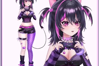design and rig 2d vtuber, live2d v tuber model, vtuber rigging, vtube studio