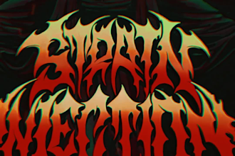 create death metal, black metal, and brutal death metal logo