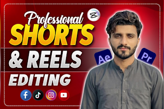 do youtube shorts, podcast shorts, instagram reels and tik tok video editing